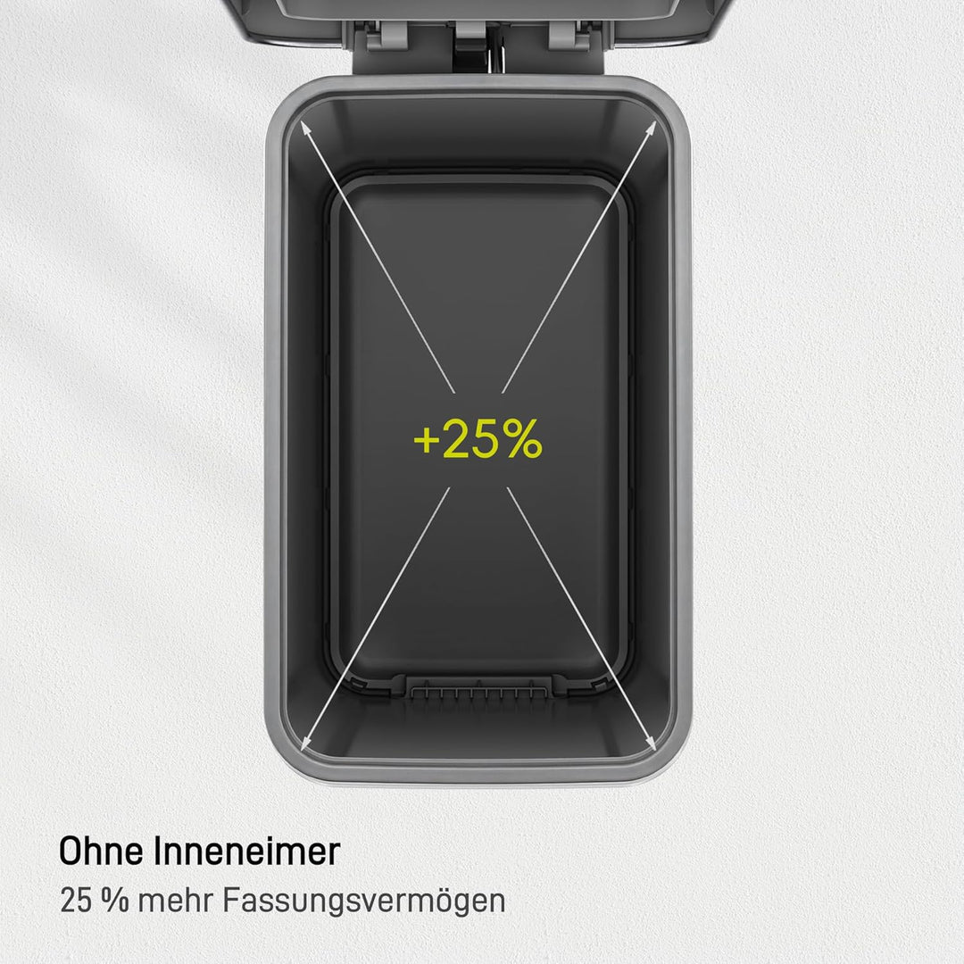 EKO Hudson 50 L Mülleimer mit Soft-Close-Deckel, schlanker Abfalleimer für Küche oder Zuhause, platz