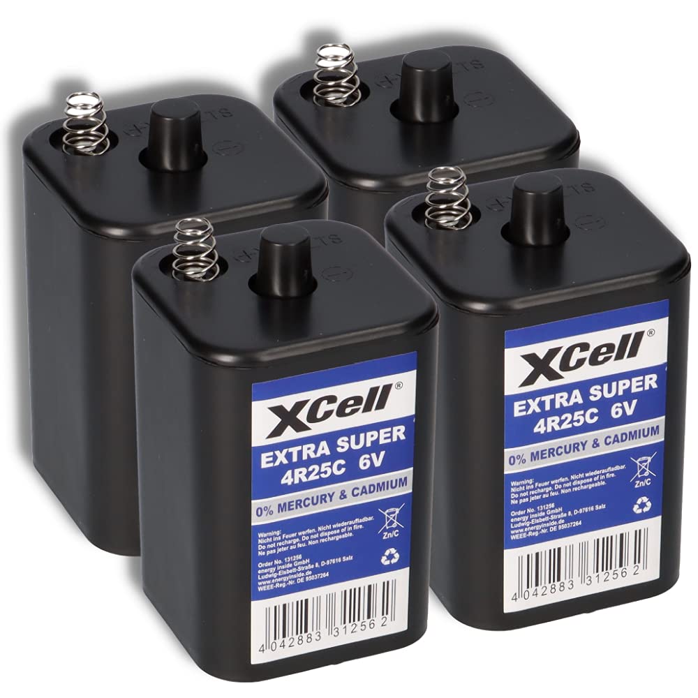 4X 6V 4R25 Batterie 9500mAh Blockbatterie Baustellenleuchte Blinklampen Handlampen Laternenbatterie
