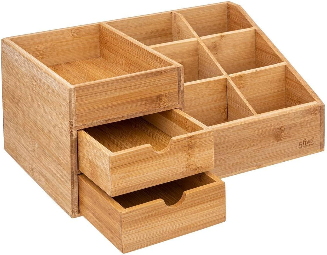 5five - organizer 2 schubladen 6 fächer bambus