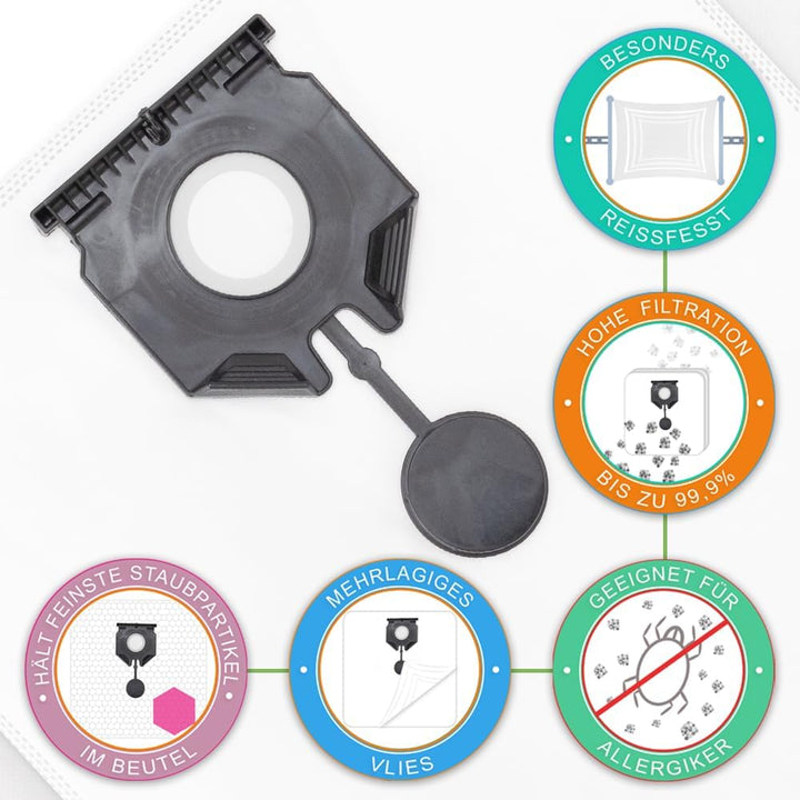 PRIMEBAG 5 Staubsaugerbeutel kompatibel mit Kärcher NT 40/1, NT 50/1 Tact - Ersetzt 2.889-155.0 - Re