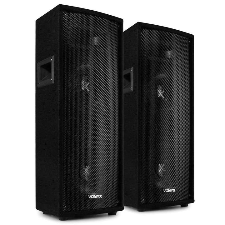 VONYX SL28 - PA Lautsprecher Box 2er Set, Passiv Speaker 2X 8 Zoll - 1600 Watt Peak - Disco Lautspre