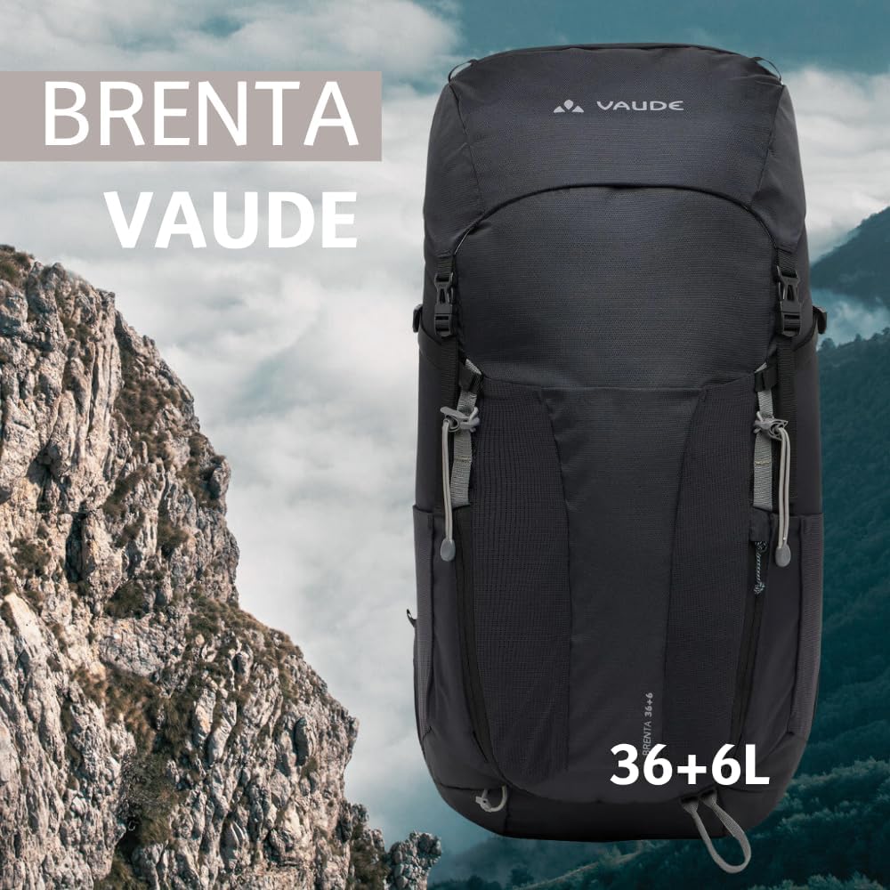 VAUDE Brenta 36+6 – Wanderrucksack fu?r Damen & Herren 42 Liter, Aeroflex 3D Belu?ftung & ErgoShape-