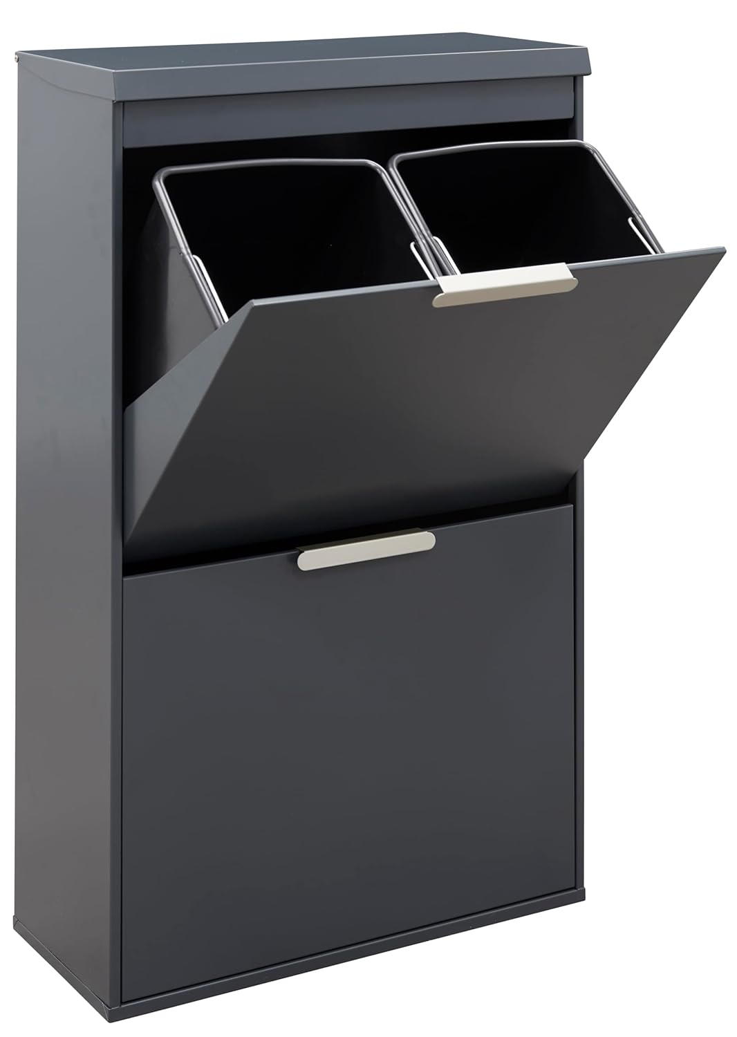 ARREGUI Ecoclas Plus CR624-E Mülltrennsystem aus Stahl mit Aufbewahrungsbox mit Deckel | 4x17L (68L)