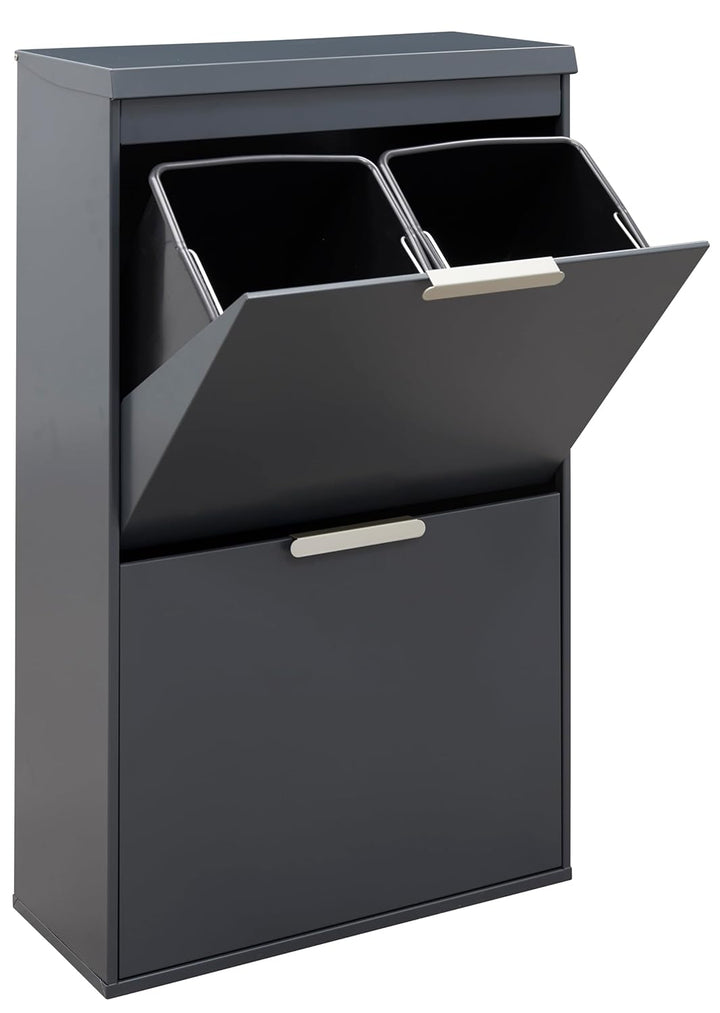 ARREGUI Ecoclas Plus CR624-E Mülltrennsystem aus Stahl mit Aufbewahrungsbox mit Deckel | 4x17L (68L)