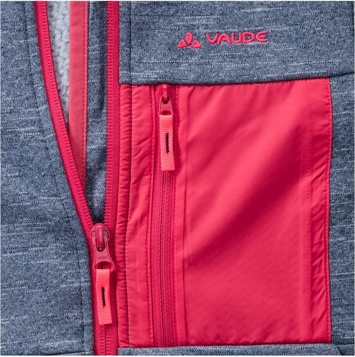 VAUDE Unisex Kinder Kids Kikimora Jacket Jacke 110-116 dark sea/pink, 110-116 dark sea/pink