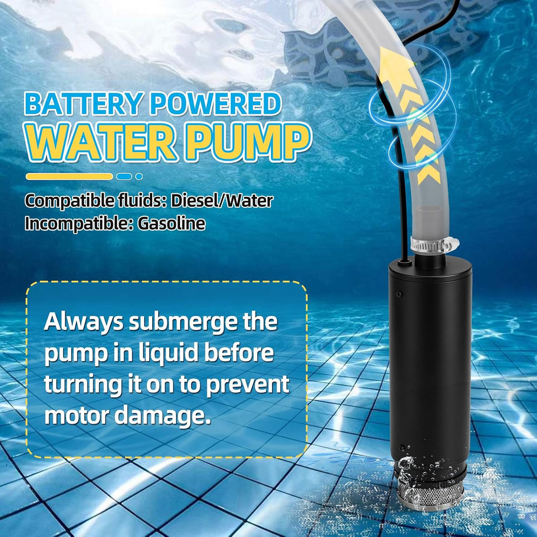 Kabellose Tauchpumpe, kompatibel mit Makita 18V Akku, Mini-Wasser-Öl-Pumpenadapter, Dieselöl-Wasser-