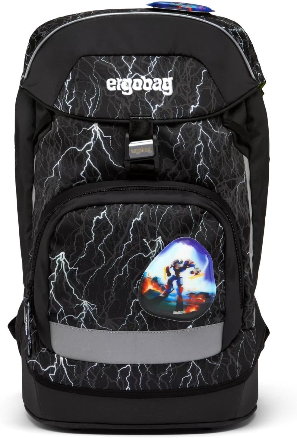 ergobag Prime Super ReflectBear Rucksack für Jugendliche, Unisex, mehrfarbig (mehrfarbig), Einheitsg