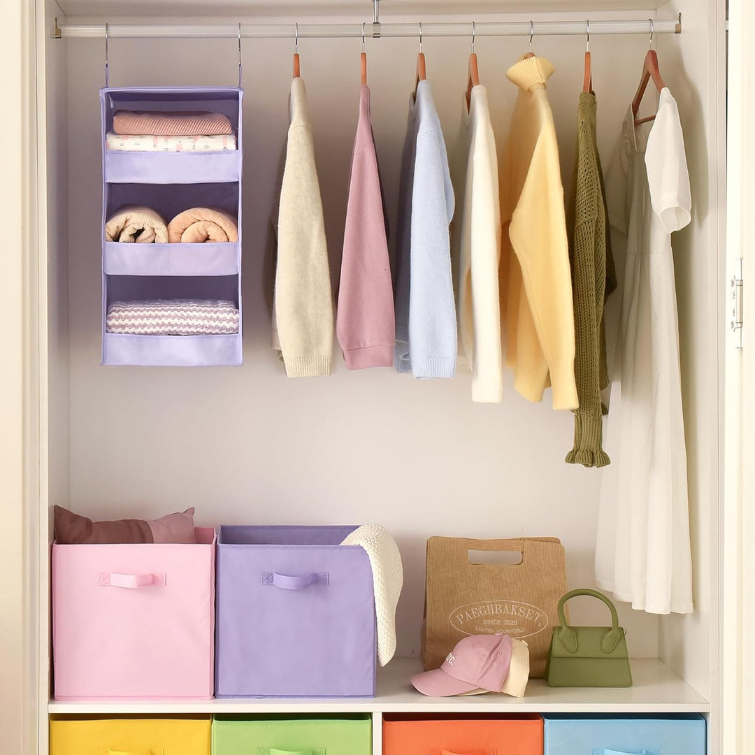 GRANNY SAYS Hängeaufbewahrung Organizer mit 3 Fächern, 1 Stück Hängeregal Schrank Organizer, Kleider