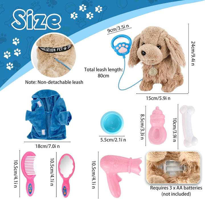 GuKKK Hund Spielzeug Kinder Mit Leine Der Läuft, und Bellt Spielzeug, Kinder Interaktives Spielzeug