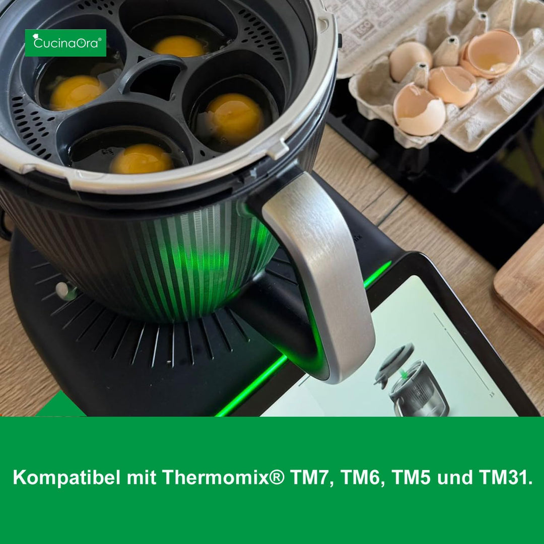 steamEGGS Eierkocher 4 Eier Thermomix Zubehör TM6 TM7 - Egg Boiler - Zubehör für den Thermomix Vorwe