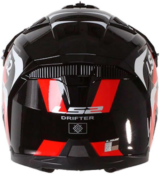 LS2, Jet modularhelme motorrad DRIFTER Triality Red 2206, M M Red black, M Red black