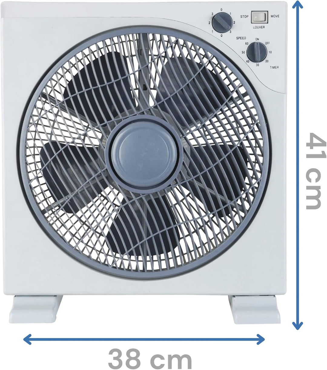 ARDES - Tragbarer quadratischer Tisch- oder Bodenventilator mit 5 Flügeln und 3 Intensitätsstufen, 3