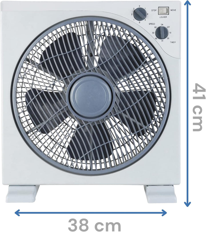 ARDES - Tragbarer quadratischer Tisch- oder Bodenventilator mit 5 Flügeln und 3 Intensitätsstufen, 3