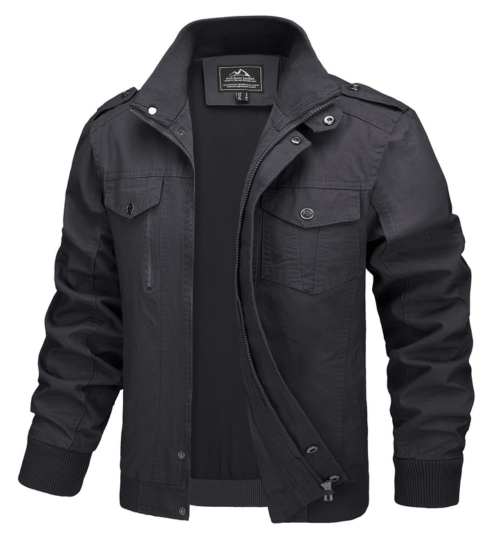 MAGCOMSEN Übergangsjacke Herren Winddichte Cargo Outdoorjacke Herbst Blouson Jacke Militär Armee Fli
