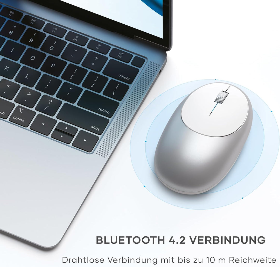 SATECHI M1 Kabellose Bluetooth Computermaus, USB-C wiederaufladbarer Akku, kompakt und tragbar für M
