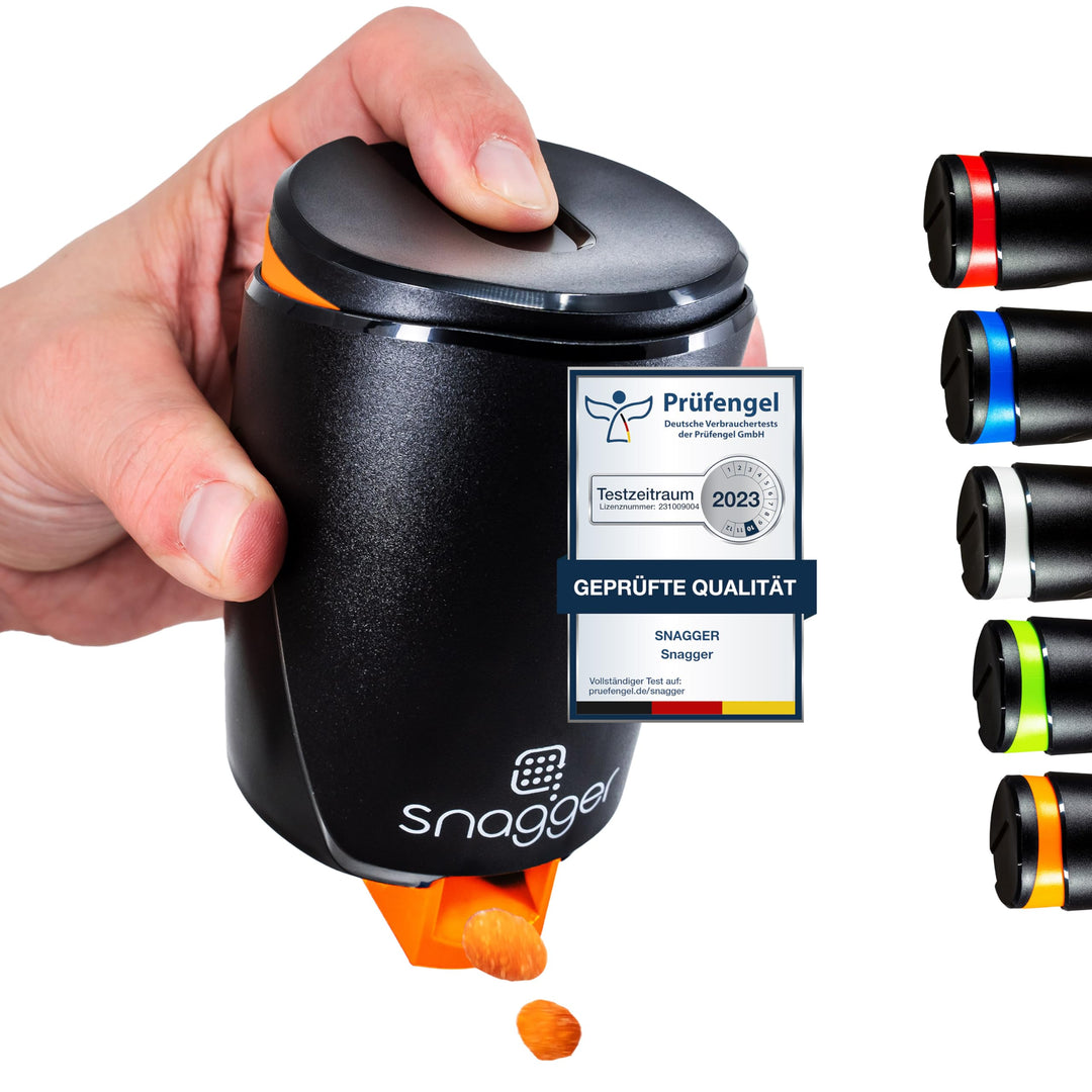 snagger - Der Snackspender // saubere Hände beim Snacken // geeignet für Erdnüsse, NicNacs, UVM // M