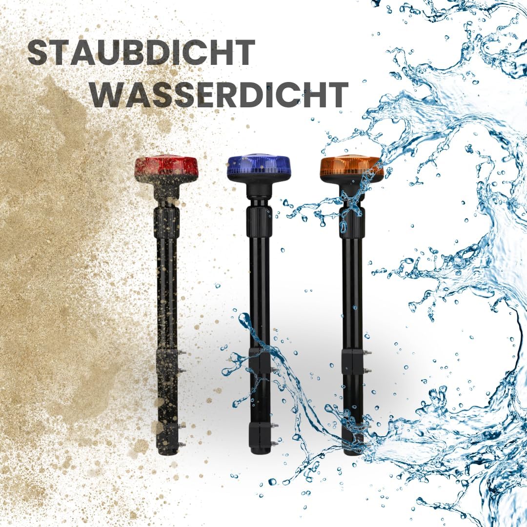 Raptors LED Technik Snake Stableuchte - Motorrad Krad (Rot), Rot