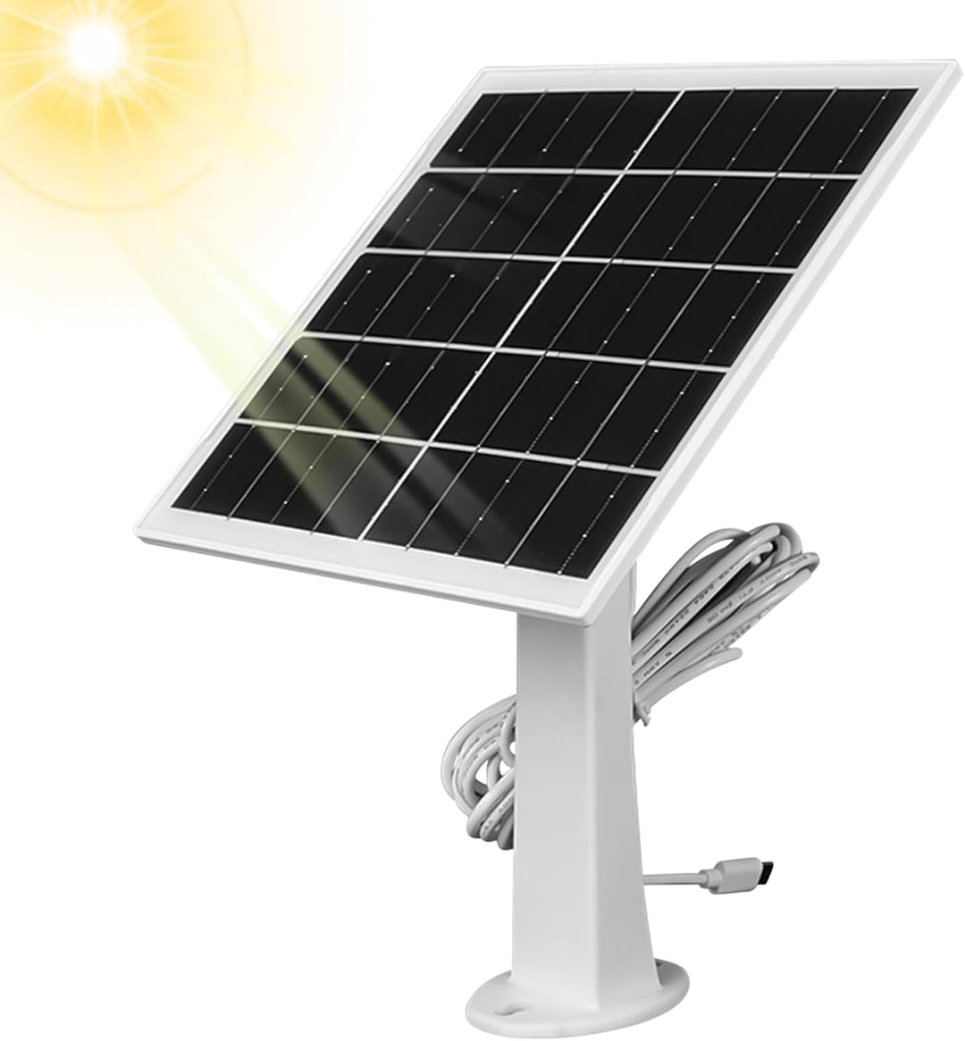 Monokristalline Solarmodule 3.6W/6W/8W Solarpanel Für Akku Überwachungskamera Aussen, Type-C Solarmo