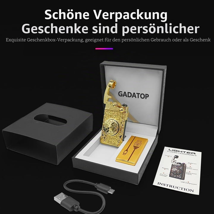 GADATOP Elektrisches Feuerzeug Sturmfeuerzeug USB Feuerzeuge Wiederaufladbar lichtbogen feuerzeug Wi