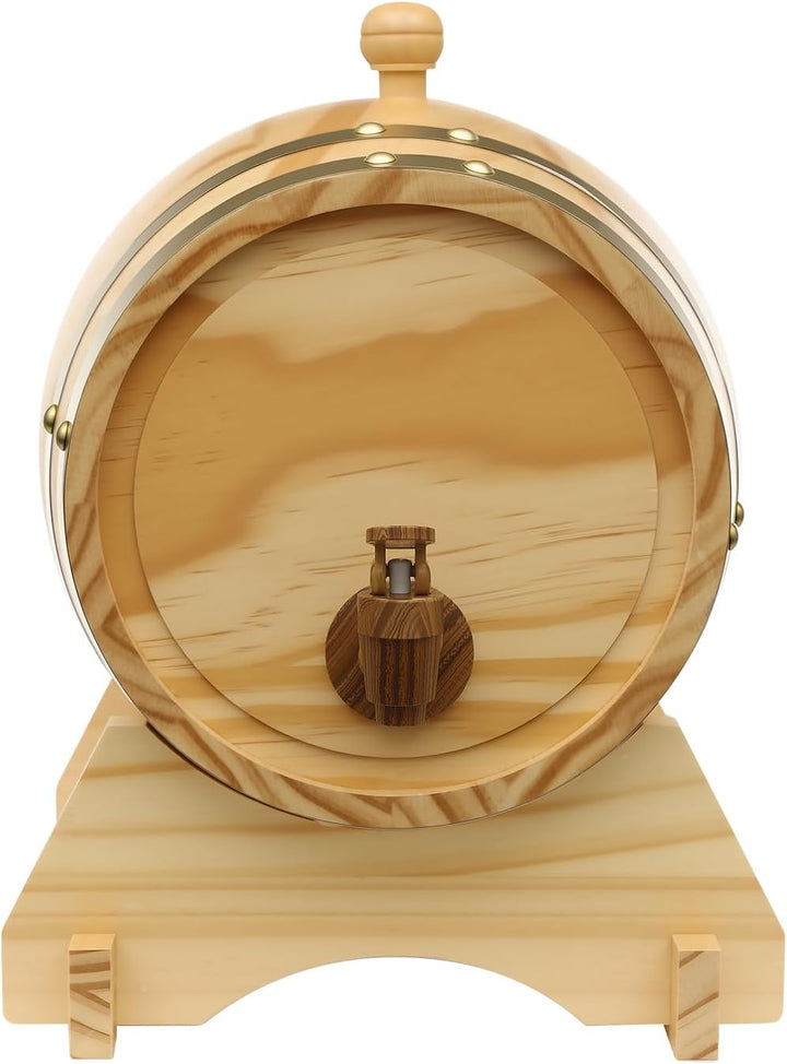 5L Weinfass, Holzfass, Weinfass mit Bock und Zapfhahn, Schnapsfass Verschleissfest Stossfest, für Wh