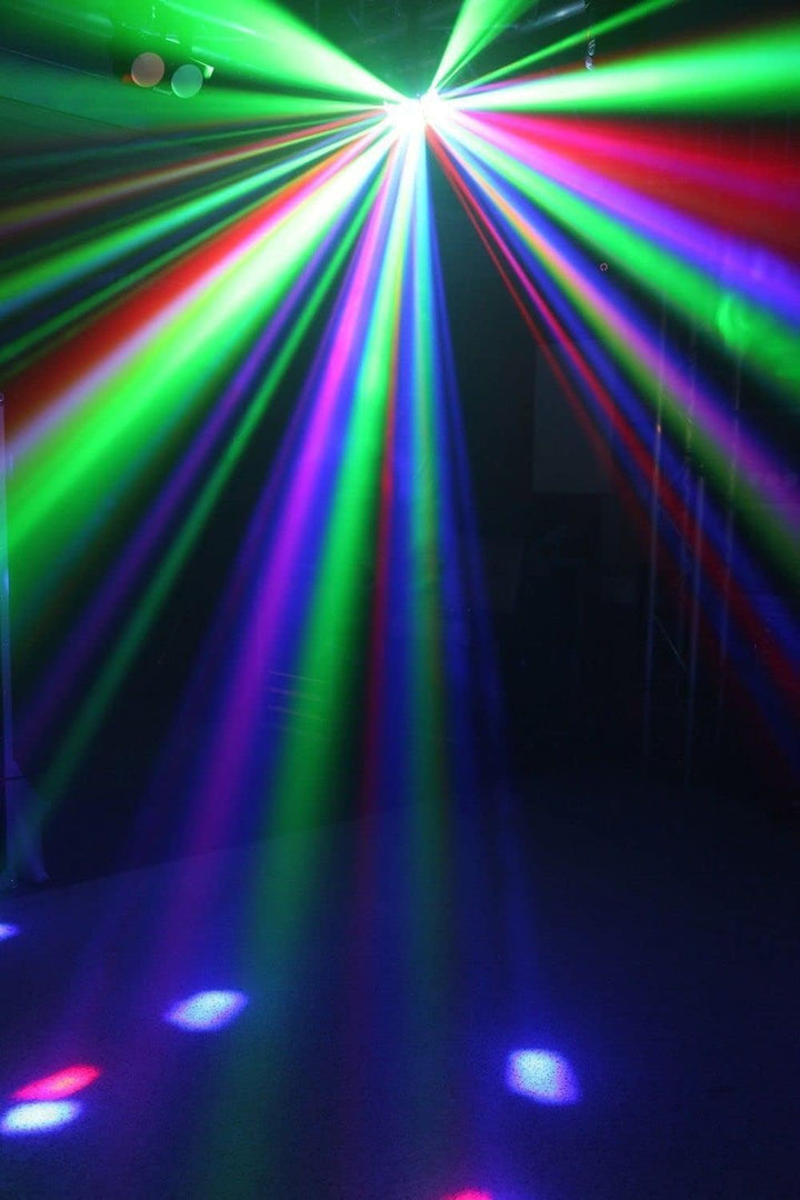 BeamZ LED Butterfly Partylicht 3x3W RGB + 14xSMD Strobe Musikgesteurt oder Automatikmodus, Disco Lic