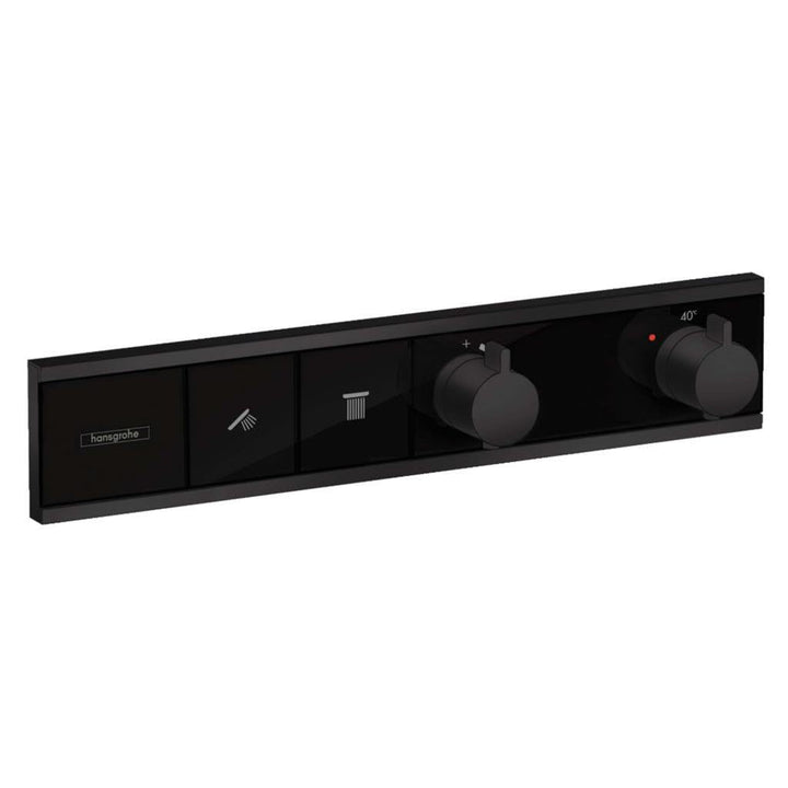 hansgrohe Unterputz Thermostat RainSelect, für 2 Funktionen, Mattschwarz Mattschwarz 2 Funktionen, M