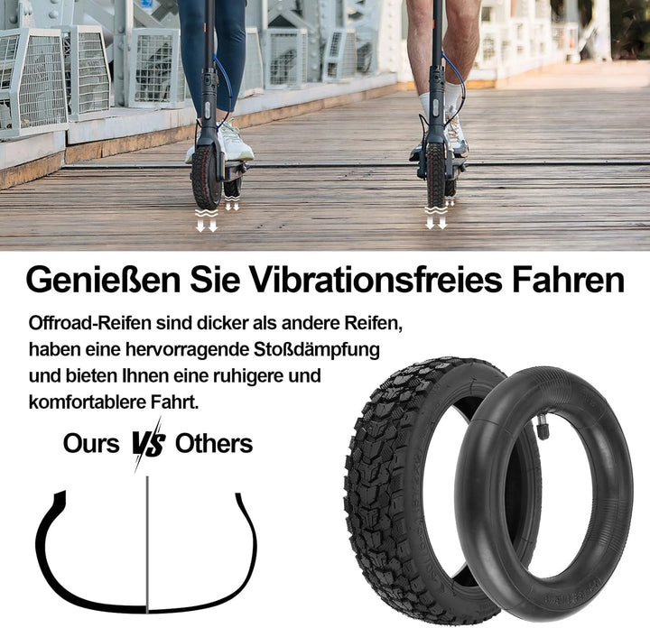 Satgoo 8,5 Zoll E Scooter Reifen 8 1/2 x 2 für Xiaomi Scooter, Super Grip Offroad Reifen und Verdick