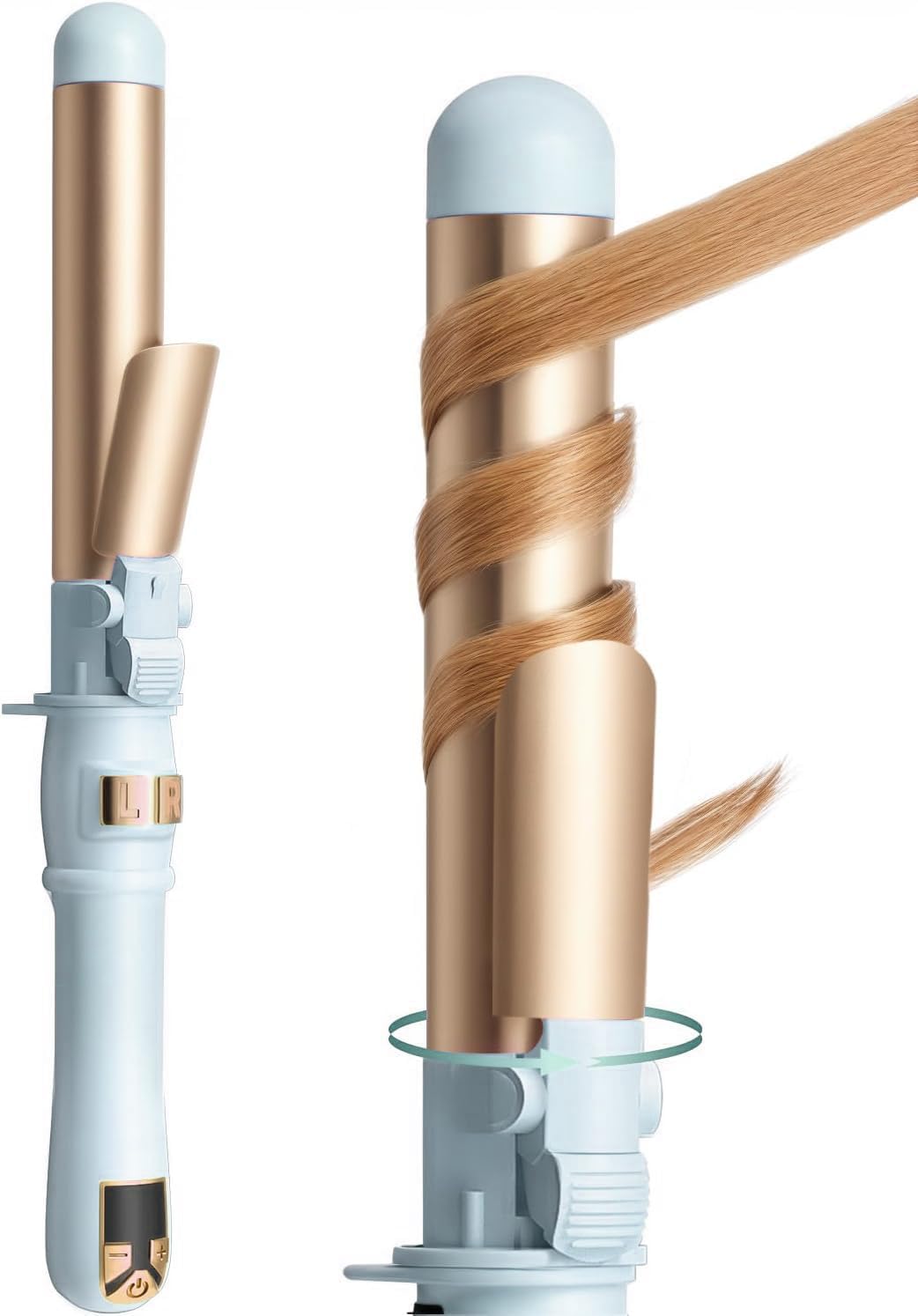 Automatischer Lockenstab, Aibeau Rotierender Lockenstab 28mm lockenstäbe Mit Temperatureinstellung,