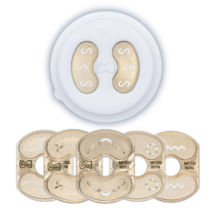 Pastidea - Set mit 6 Formen: Fusilli A3 8,5 mm, Casarecce, Gnocco Napoletano, Maccherone Rigato, Ore