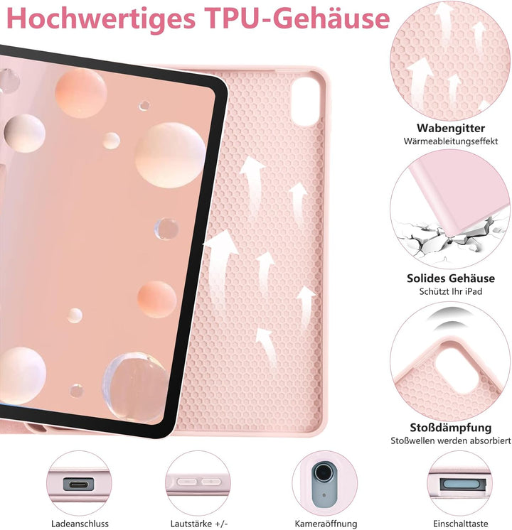 Tastatur Hülle für iPad Air 11"(M2) 2024/iPad Air 5 Gen 2022/iPad Air 4 Gen 2020 10.9&
