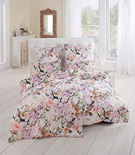 ESTELLA Mako-Satin Bettwäsche 135x200 Isalie Rosenbudget Romantik 7154-985