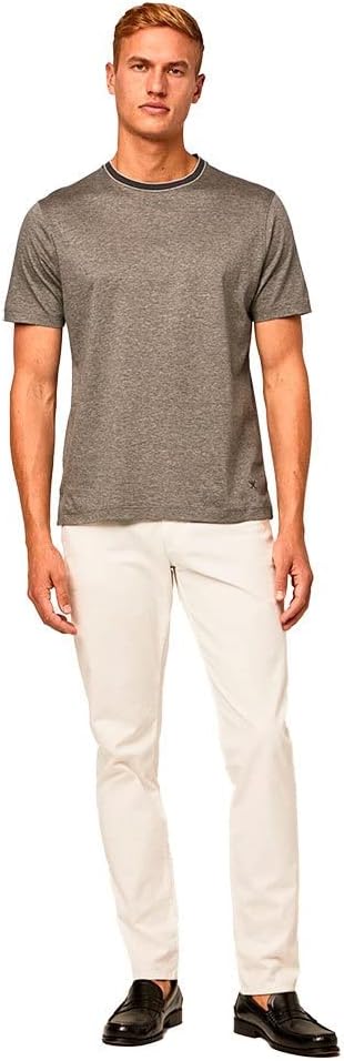 Hackett London Herren A Fil STR Tee T-Shirt, Stahl