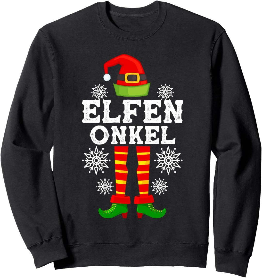 Elfen Onkel Elf Partnerlook Weihnachten Weihnachtself Sweatshirt