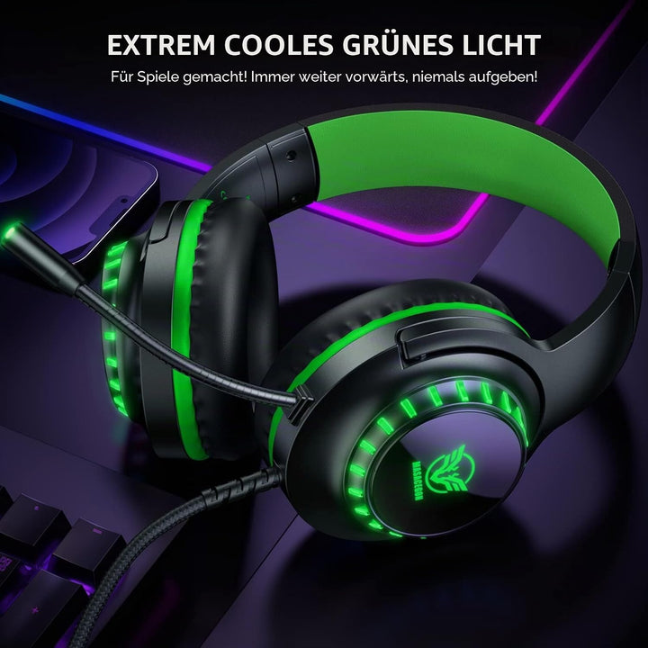Pacrate Gaming Headset für PS4/PS5/Xbox One/PC/Nintendo Switch, PS4 Kopfhörer mit Kabel Xbox Headset