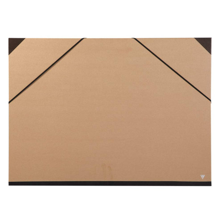 Clairefontaine 44600C Kraft Zeichenmappe (Gummizug, Rücken 30 mm, innen: 60 x 85 cm, aussen: 67 x 94
