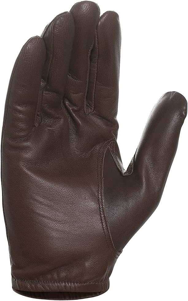 Harssidanzar Herren dünne ungefütterte Lederpolizeihandschuhe GM031EU S Satte, S Satte