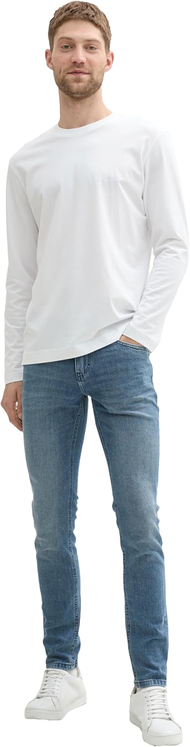 TOM TAILOR Herren Troy Slim Jeans 30W / 30L 10113 - Clean Mid Stone Blue Denim, 30W / 30L 10113 - Cl