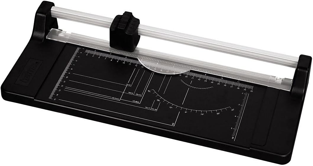 Hama Papierschneider mit Rollklinge (Schneidemaschine mit 5 Blatt Schneidleistung, Schneidegerät bis