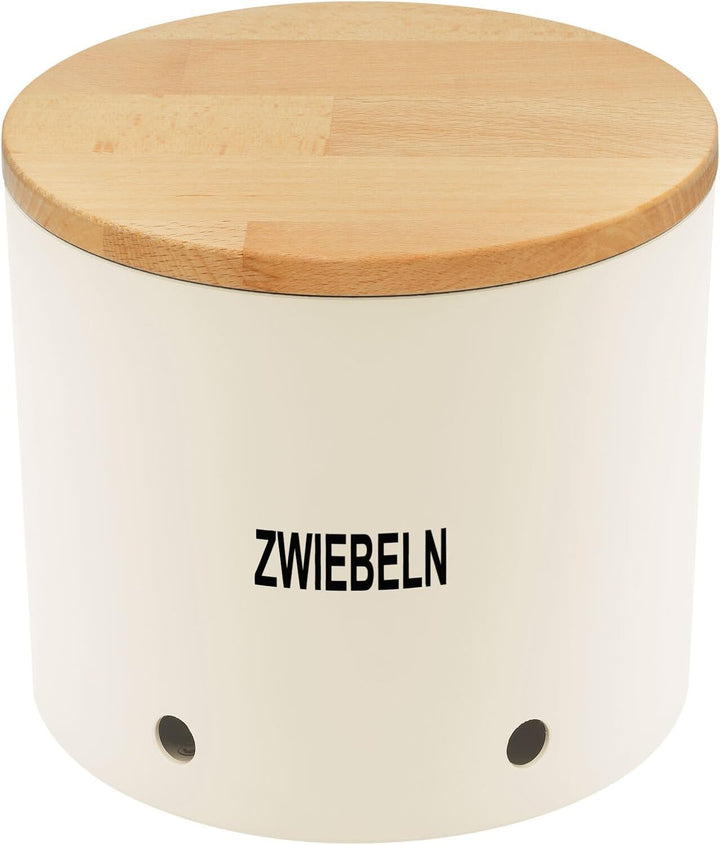 Magu Natur-Design Kartoffeltopf Zwiebeltopf Knoblauchtopf Beige aus einem Polymer aus natürlichen Ma