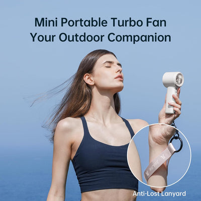 JISULIFE Tragbarer Handventilator,Turbo Mini Ventilator Einstellbare Geschwindigkeit(1-100),Wiederau