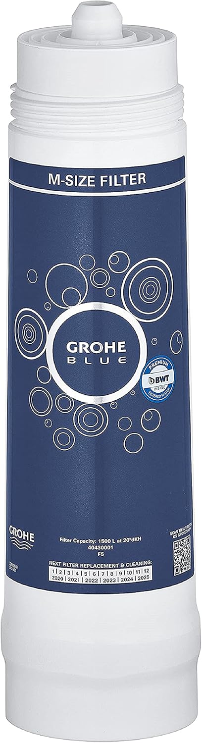 GROHE Blue - BWT Austauschfilter (M-Size, Kapazität 1500 l bei 20° dKH, 5-Phasen-Filter), 40430001 1