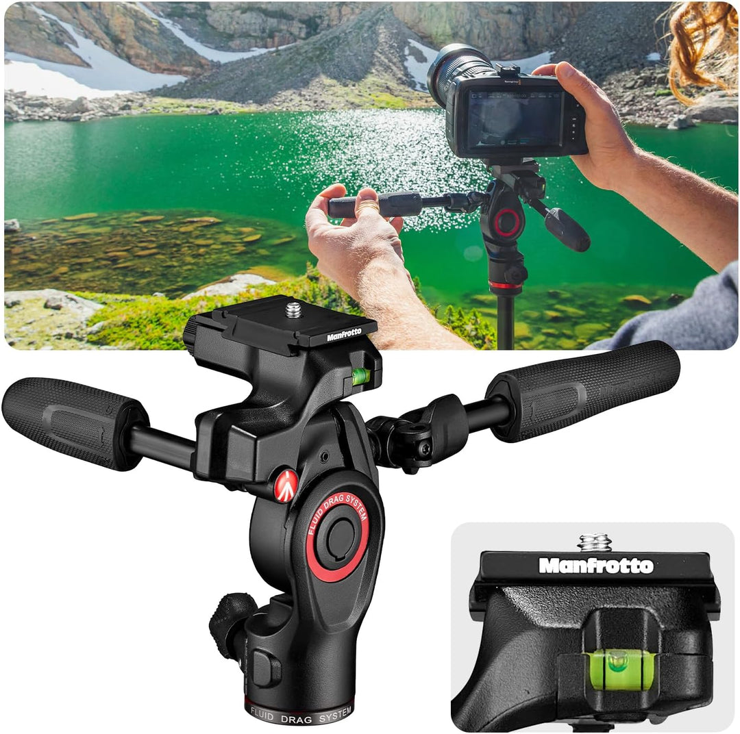 Manfrotto Befree Advanced 3-Way Tripod Kit, Tripod and Fluid Head in Aluminium for Cameras and Camco