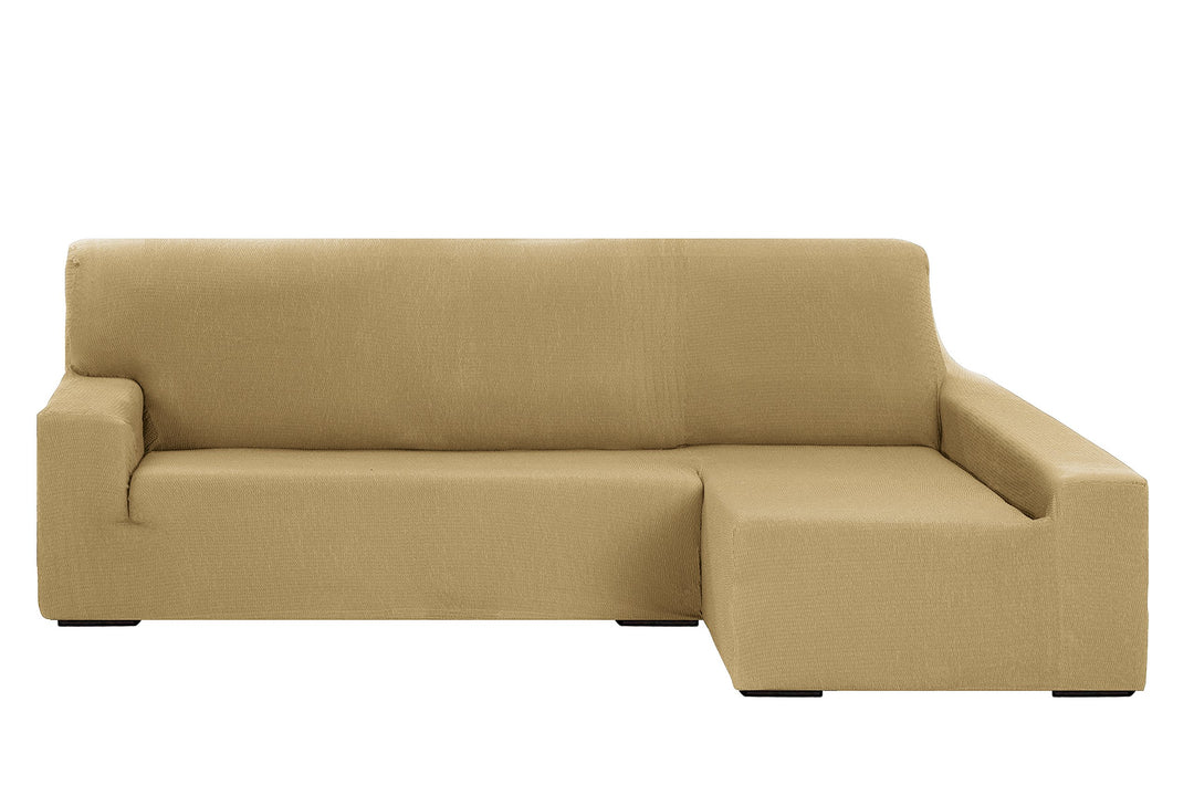 Martina Home - Elastischer Bezug für Sofa, Modell Túnez, Eckteil rechts, Stoff, Beige, 3-Sitzer, BRA