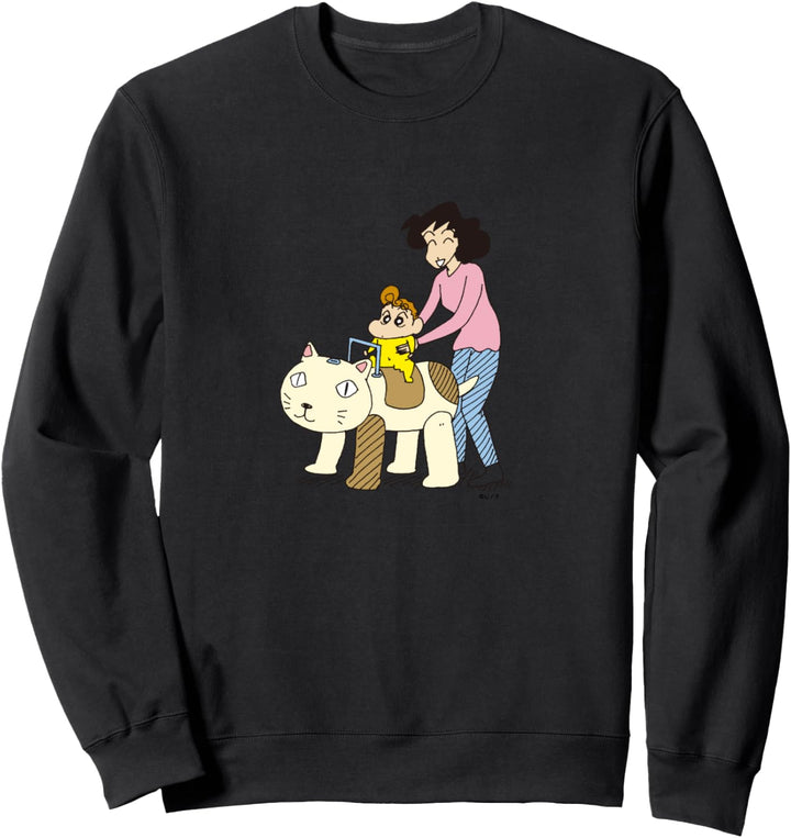 【Manga】Crayon Shin-chan Misae and Himawari Cat Play Sweatshirt