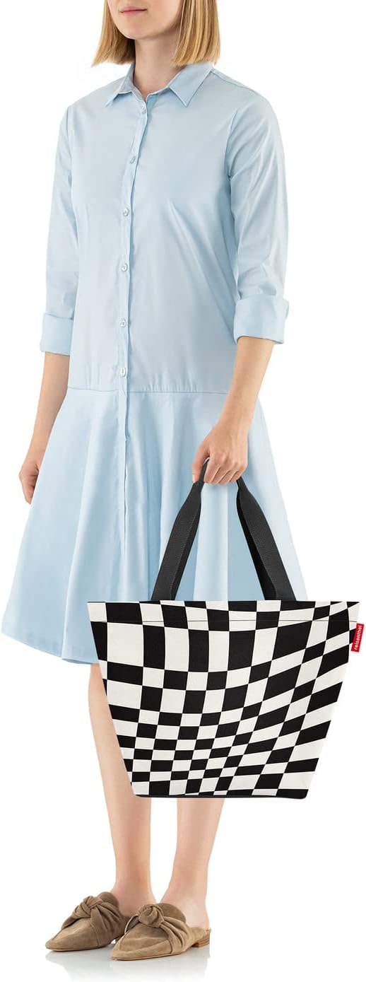 reisenthel shopper M op-art Geräumige Shopping Bag und edle Handtasche in einem Aus wasserabweisende