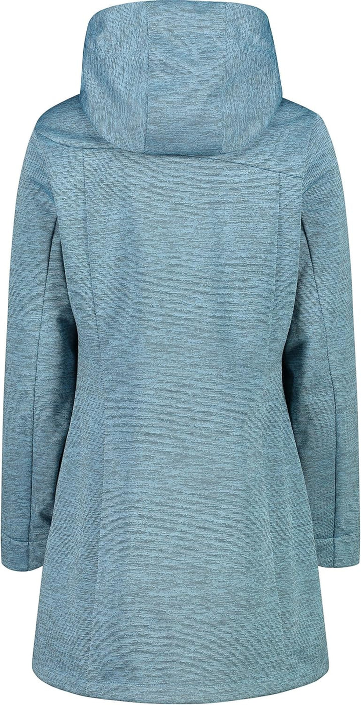 CMP Damen Hoodie Mantel 48 anice mel.-b. blue, 48 anice mel.-b. blue
