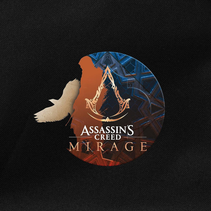 ABYSTYLE - Assassins Creed Rucksack Assassin und Adler Mirage, Schwarz , 42 x 32 x 14 cm