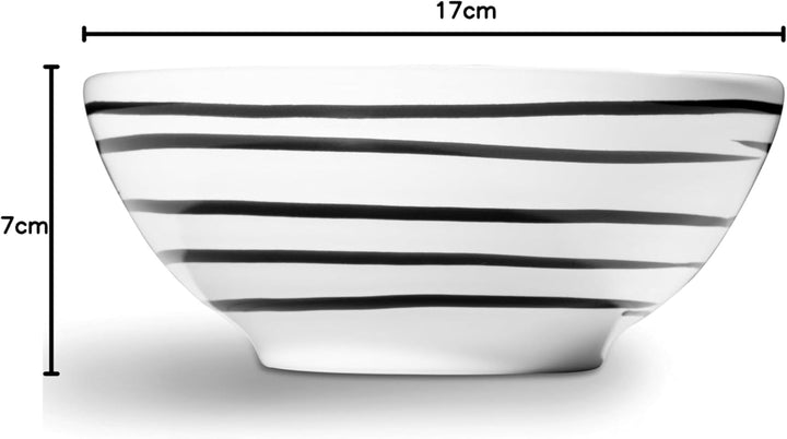 GMUNDNER KERAMIK Schwarzgeflammt Geschirr, Bowl (Ø 17cm), handgemacht in Österreich