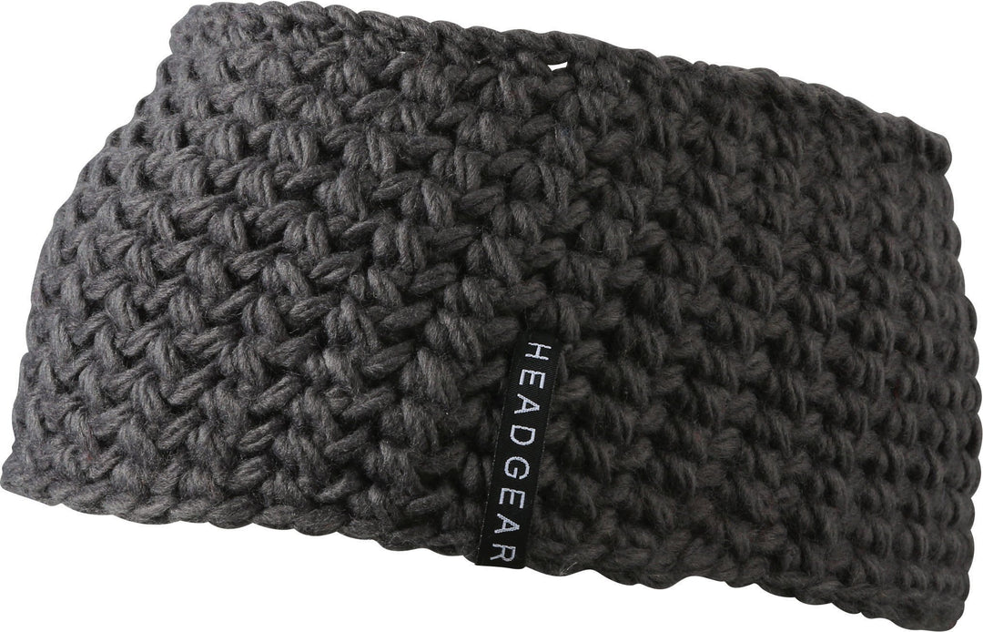 Myrtle Beach - Extrabreites Stirnband mit Fleece-Futter / carbon, One Size