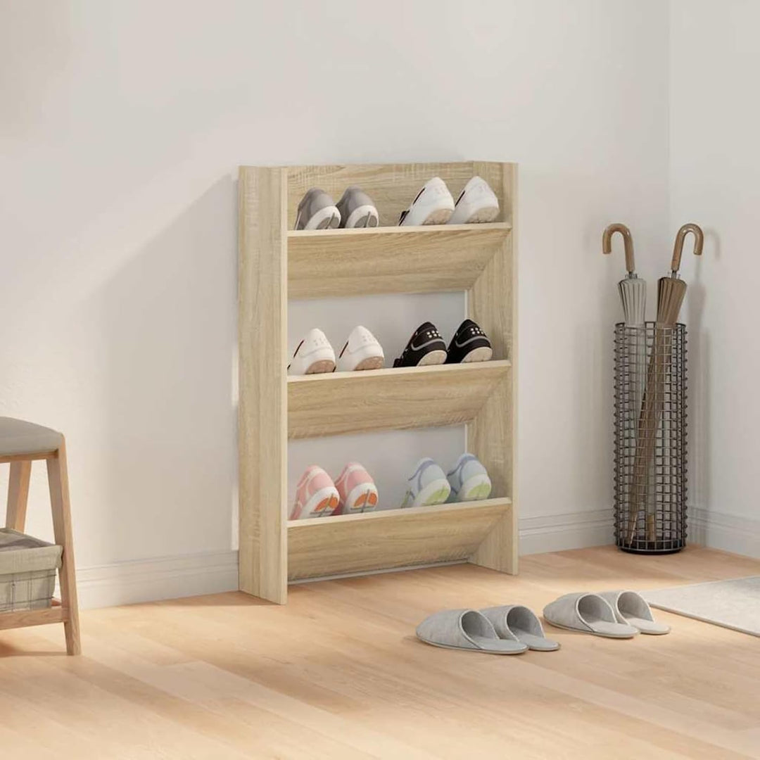 Tidyard Schuhschrank Hängend, Schuhregal Wandmontage, Schuhorganizer, Schuhregal Wand mit Kippböden